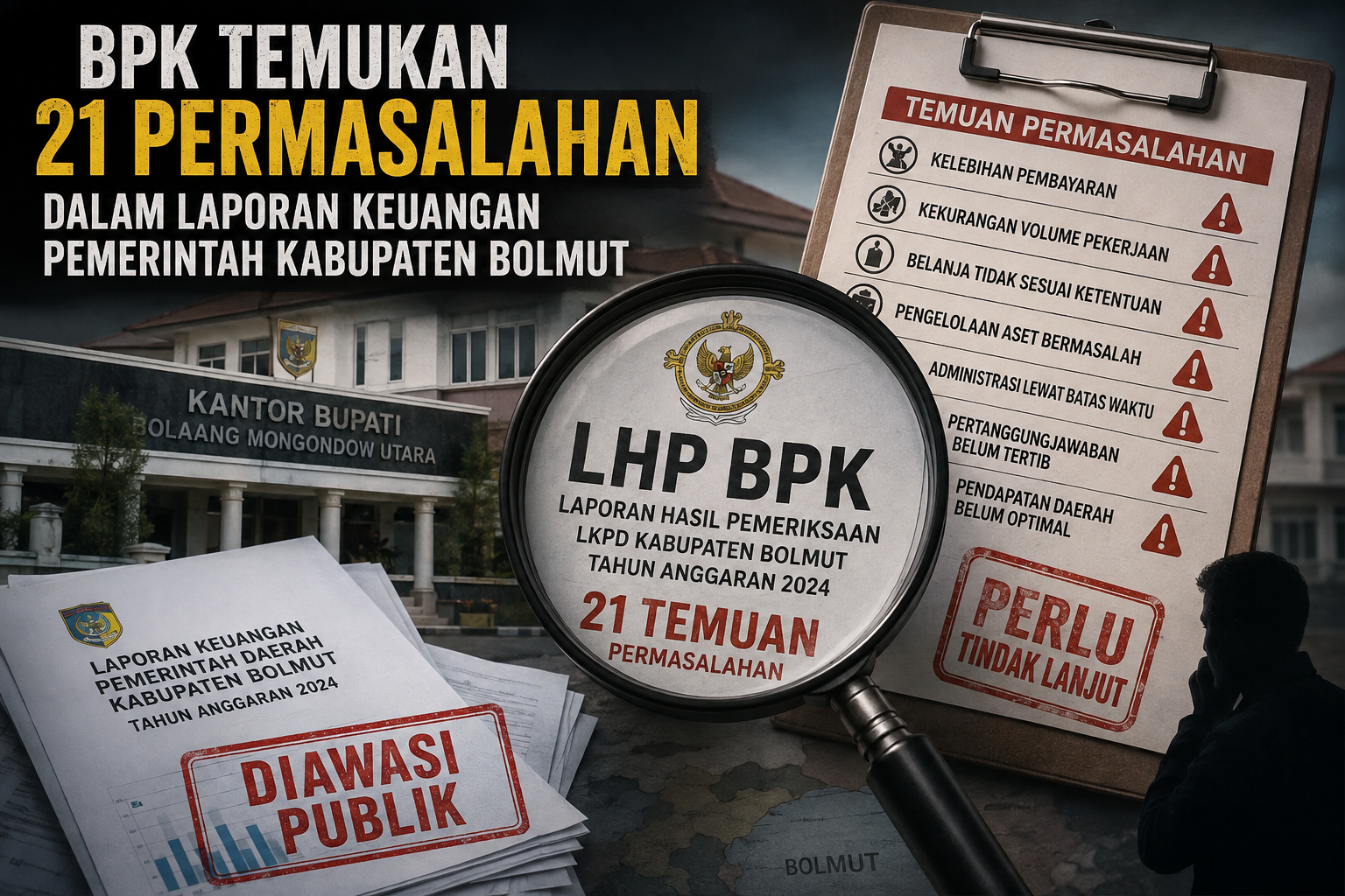 BPK Temukan 21 Permasalahan dalam Pemeriksaan Laporan Keuangan Pemkab Bolmut